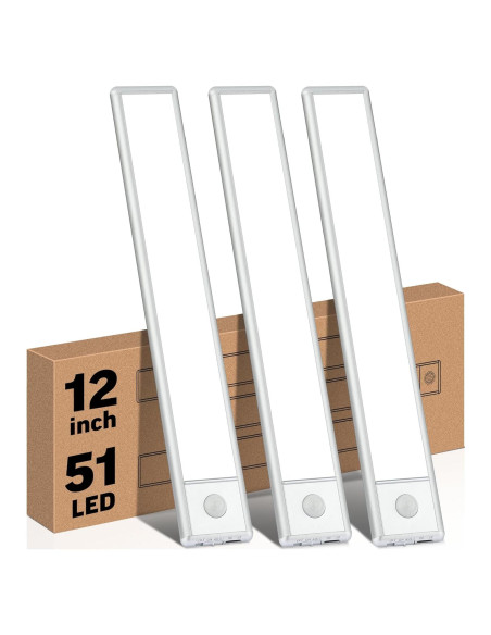 Luz de Sensor de Movimiento YLXS 30 cm Recargable Blanca Fría Luz de Sensor de Movimiento YLXS 30 cm Recargable Blanca Fría