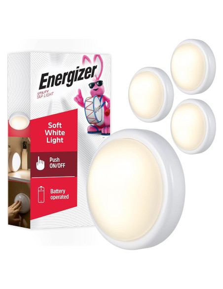 Luz Táctil LED Energizer 4 Paquete Inalámbrica Blanca Luz Táctil LED Energizer 4 Paquete Inalámbrica Blanca