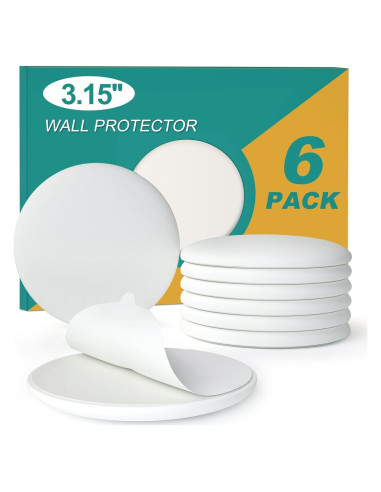 Topes de Puerta NETANY 6 Pcs Silicona Blanca 8 cm Adhesivo Fuerte