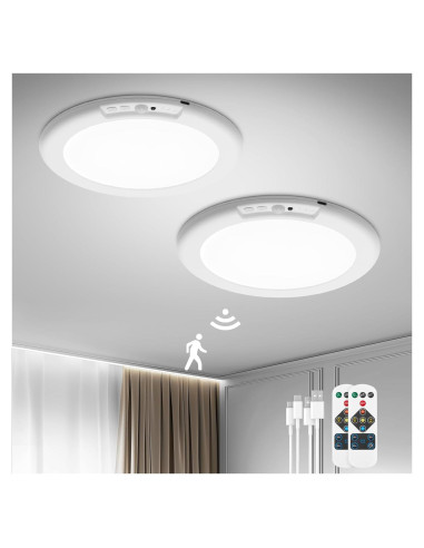 Luz de Ducha Recargable Bojim 2 Paquete con Sensor de Movimiento