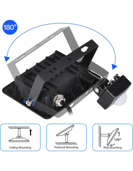 Luz de Inundación LED 20W con Sensor de Movimiento IP66 Luz de Inundación LED 20W con Sensor de Movimiento IP66