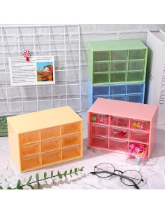 Organizador de Escritorio JarThenaAMCS 4 Pcs 9 Cajones Colores 2