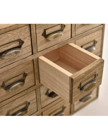 Gabinete de Almacenamiento KIRIGEN de Madera 9 Cajones 36x16x26.6cm