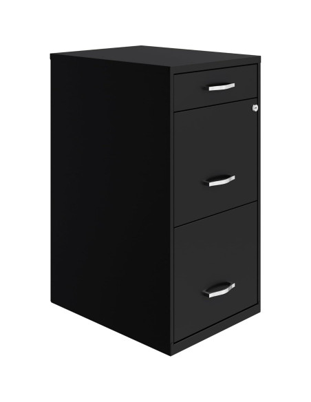 Organizador de Archivos de Metal Hirsh 3 Cajones 45.72cm Negro Organizador de Archivos de Metal Hirsh 3 Cajones 45.72cm Negro