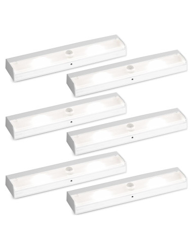 Luz de Escalera LED Inalámbrica Brilliant Evolution - 6 Pzs, Sensor de Movimiento, 35 Lúmenes, Instalación Rápida