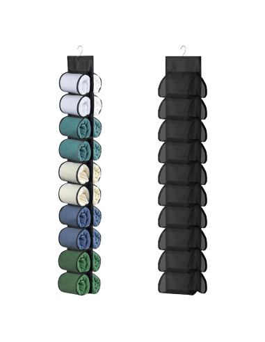 Organizador Colgante de Leggings Ioryseg 20 Bolsillos Negro