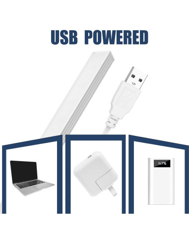 2 Pack Luz LED Bajo Gabinete DWEPTU con Enchufe AC 30.5 cm