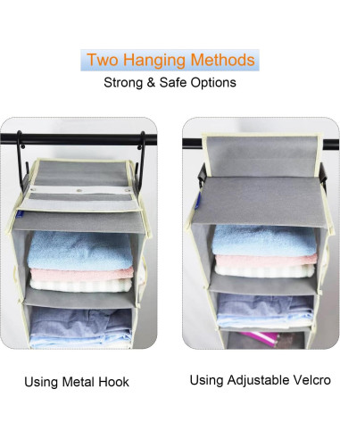 Organizador Colgante de Zapatos Roomtalk 8 Estantes Gris 30x22.86x121.92 cm