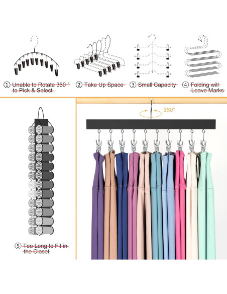 Organizador de Closet ORROENS 2 Pcs Perchas para Pantalones Organizador de Closet ORROENS 2 Pcs Perchas para Pantalones