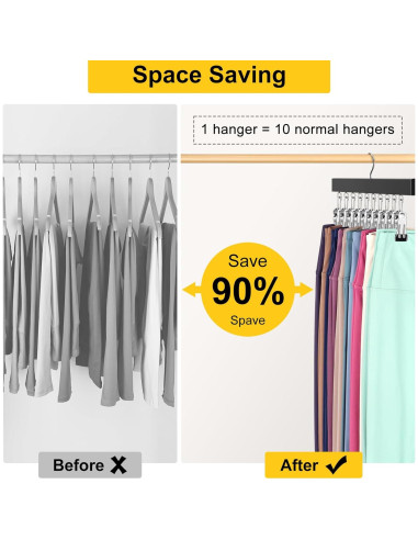 Organizador de Closet ORROENS 2 Pcs Perchas para Pantalones