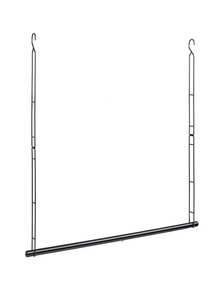Barra de Armario Colgante Ajustable ABtool 81 cm Negra Barra de Armario Colgante Ajustable ABtool 81 cm Negra