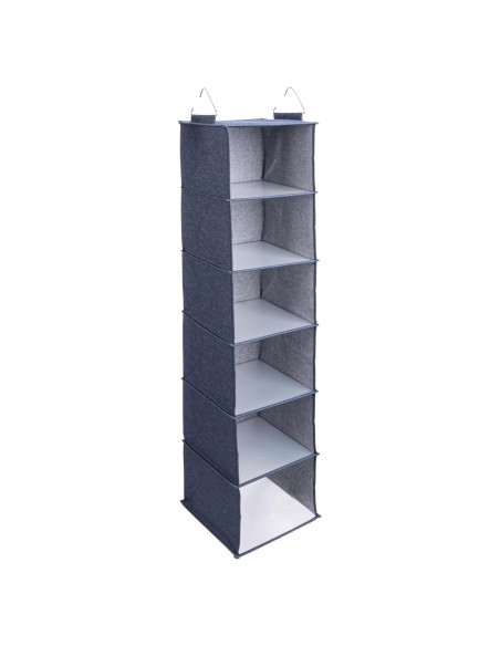 Organizador de Closet Colgante Household Essentials 6 Estantes Denim Organizador de Closet Colgante Household Essentials 6 Estantes Denim