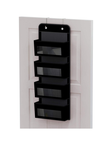 Organizador Colgante Simple Houseware 4 Bolsillos Transparente Negro Organizador Colgante Simple Houseware 4 Bolsillos Transparente Negro