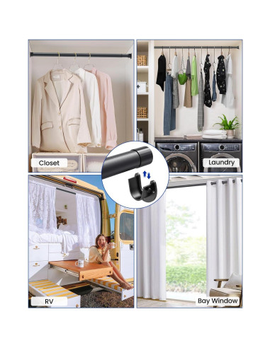 Barra de Closet Ajustable Supforce 17-84 Pulgadas Metal 30 kg