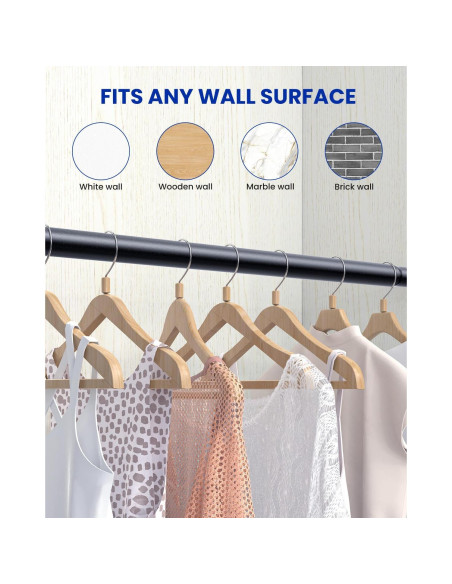 Barra de Closet Ajustable Supforce 17-84 Pulgadas Metal 30 kg Barra de Closet Ajustable Supforce 17-84 Pulgadas Metal 30 kg