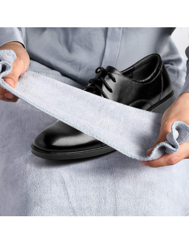 Kit de 10 Paños de Microfibra para Brillar Zapatos - Gris