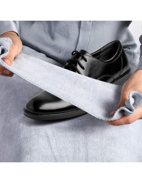 Kit de 10 Paños de Microfibra para Brillar Zapatos - Gris