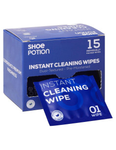Toallitas Limpiadoras de Zapatos Prehumedecidas - 15 Unidades