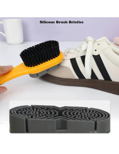 Cepillos de Limpieza de Zapatos Ganganmax 3 en 1 - Paquete de 2