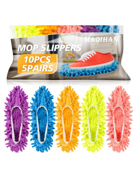 Zapatillas Mop de Limpieza MAQIHAN - Talla 8 - 5 Pares Zapatillas Mop de Limpieza MAQIHAN - Talla 8 - 5 Pares
