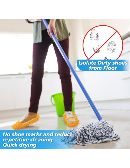 Zapatillas Mop de Limpieza MAQIHAN - Talla 8 - 5 Pares Zapatillas Mop de Limpieza MAQIHAN - Talla 8 - 5 Pares