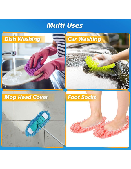 Zapatillas Mop de Limpieza MAQIHAN - Talla 8 - 5 Pares Zapatillas Mop de Limpieza MAQIHAN - Talla 8 - 5 Pares