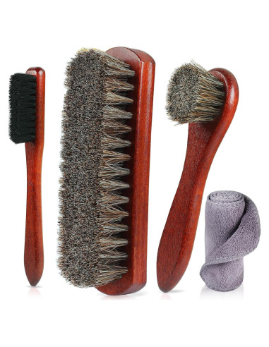 Kit de Cepillos para Zapatos Rolett - 4 Piezas Premium para Cuero