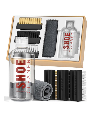 Kit de Limpieza de Zapatos BALORIZ 8.5Oz con 3 Cepillos