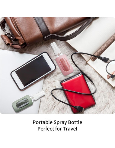 Botellas de Spray de Vidrio HOMBYS 50ml - Paquete de 4 con Manga de Silicona