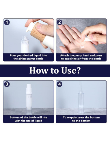 Botellas de Bomba Vacío Reutilizables Aiyorse 10ml 4 Pcs