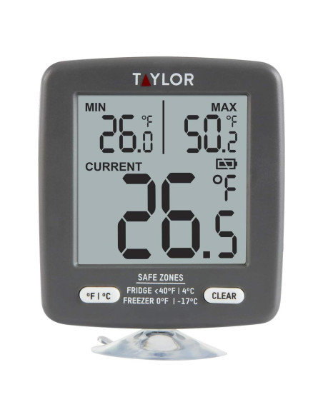 Termómetro Digital para Refrigerador y Congelador Taylor - Pantalla LCD 2" Termómetro Digital para Refrigerador y Congelador Taylor - Pantalla LCD 2"