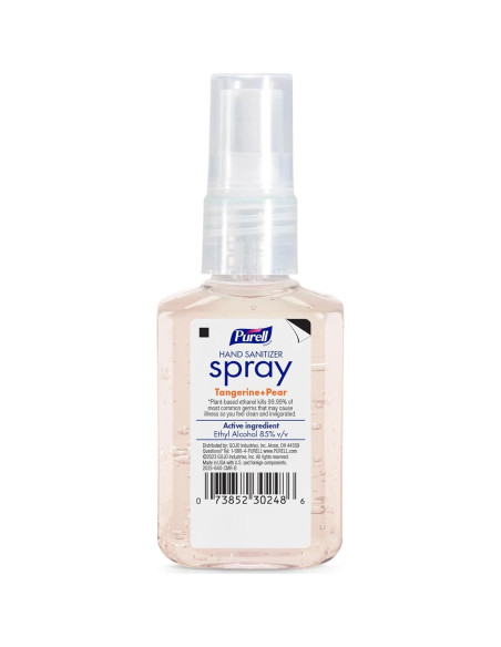 Spray Desinfectante de Manos PURELL 2 oz Aroma Mandarina Pera - Paquete de 6 Spray Desinfectante de Manos PURELL 2 oz Aroma Mandarina Pera - Paquete de 6
