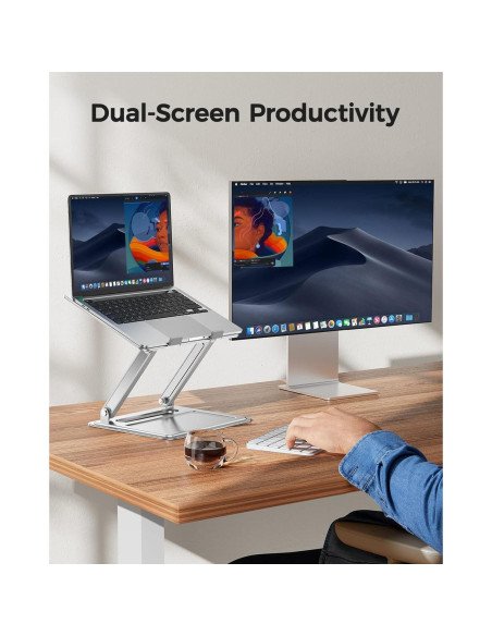 Soporte Ergonómico para Laptop LORYERGO Ajustable Plata 10-15.6" Soporte Ergonómico para Laptop LORYERGO Ajustable Plata 10-15.6"