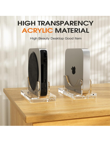 Soporte Vertical Acrílico HEWYIOS para Mac Mini y Laptops