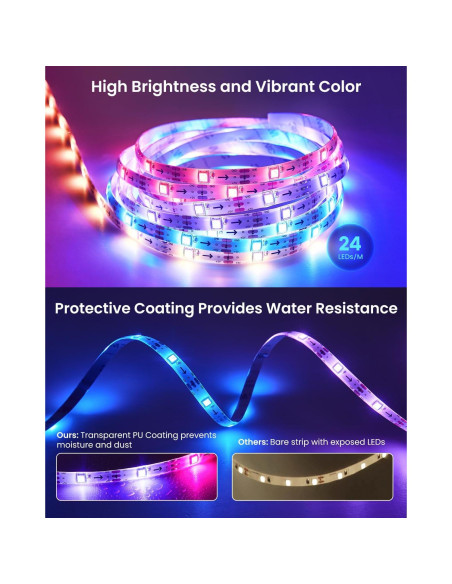 Tira LED RGB+IC 7.92m Pak para TV 75-100" con control APP Tira LED RGB+IC 7.92m Pak para TV 75-100" con control APP