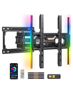 Soporte de Pared para TV Perlegear PGMF20 con Luces LED 26-65"