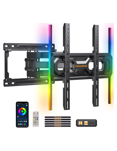Soporte de Pared para TV Perlegear PGMF20 con Luces LED 26-65"