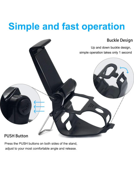 Soporte para Teléfono BRHE para Controlador PS4 Ajustable Negro Soporte para Teléfono BRHE para Controlador PS4 Ajustable Negro
