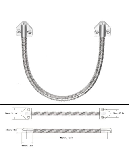 Bucle de puerta blindado Yosoo Health Gear 3 piezas acero inoxidable Bucle de puerta blindado Yosoo Health Gear 3 piezas acero inoxidable