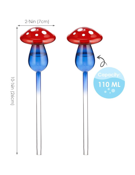 Regador Automático de Plantas NiHome 2-Pack Vidrio 26 cm Regador Automático de Plantas NiHome 2-Pack Vidrio 26 cm