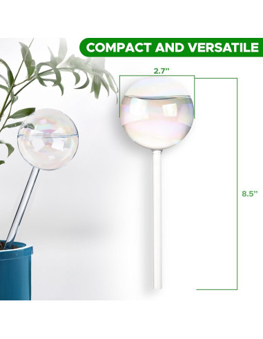 Esferas de Riego de Vidrio EcoNour 2PCS | Autorriego para Plantas