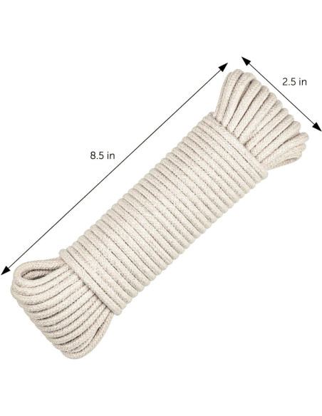 Cuerda de Algodón Natural SteadMax 61m 5mm Alta Resistencia Cuerda de Algodón Natural SteadMax 61m 5mm Alta Resistencia