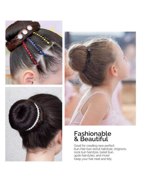 Juego de Anillos de Donut para Peinado de Cabello 7.62 cm - Kitjans Juego de Anillos de Donut para Peinado de Cabello 7.62 cm - Kitjans