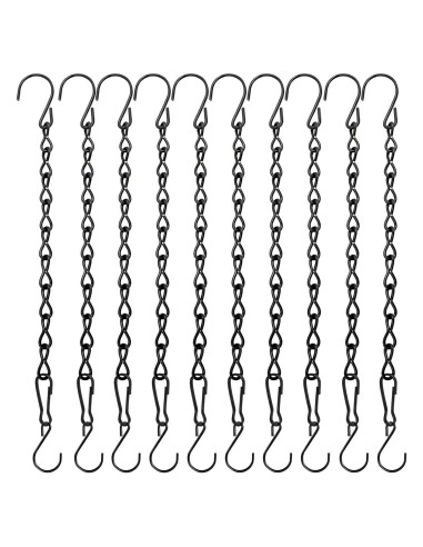 Paquete de 10 cadenas colgantes YINGFENG 24.13 cm negras