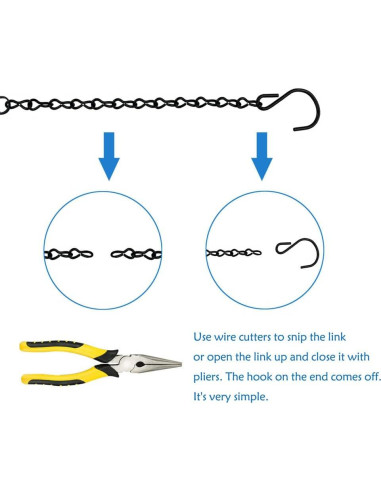 Paquete de 10 cadenas colgantes YINGFENG 24.13 cm negras