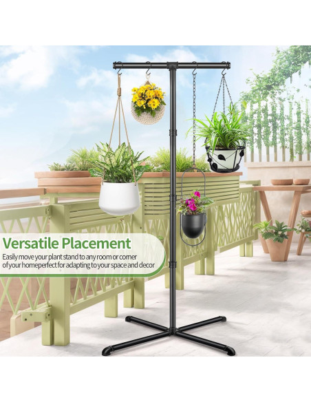 Soporte de Plantas Colgante OUGE 1.50m Metal 9kg 4 Ganchos Soporte de Plantas Colgante OUGE 1.50m Metal 9kg 4 Ganchos