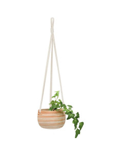 Maceta Colgante Cerámica Mkono 12.7 cm con Macramé 2