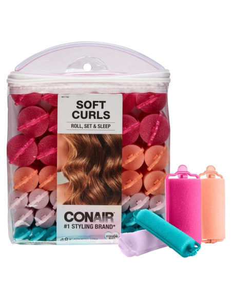 Rulos de Espuma Conair - 48 Unidades Multi-Tamaño Rulos de Espuma Conair - 48 Unidades Multi-Tamaño