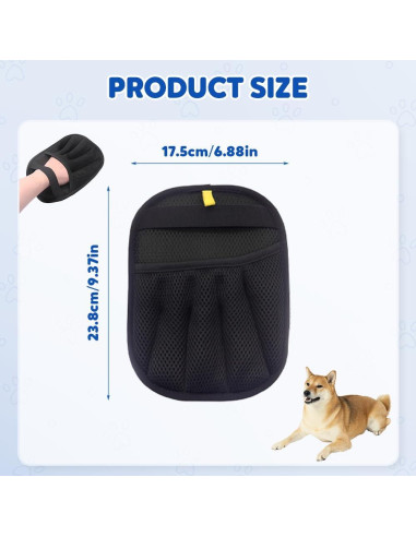 Guantes de Eliminación de Pelo de Mascota Medech - Paquete de 3