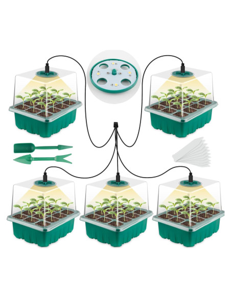 Bandeja de Germinación de Semillas NEWKITS con Luz LED 12 Celdas Bandeja de Germinación de Semillas NEWKITS con Luz LED 12 Celdas